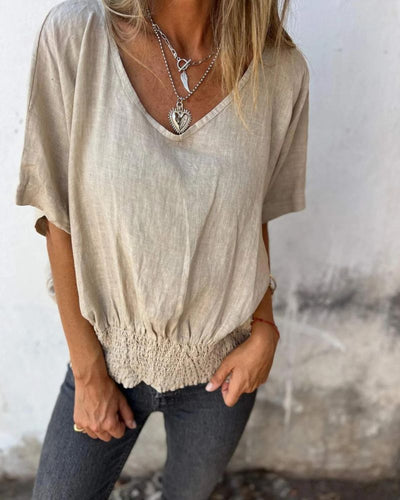 Lola | Comfortable Waisted V Shirt