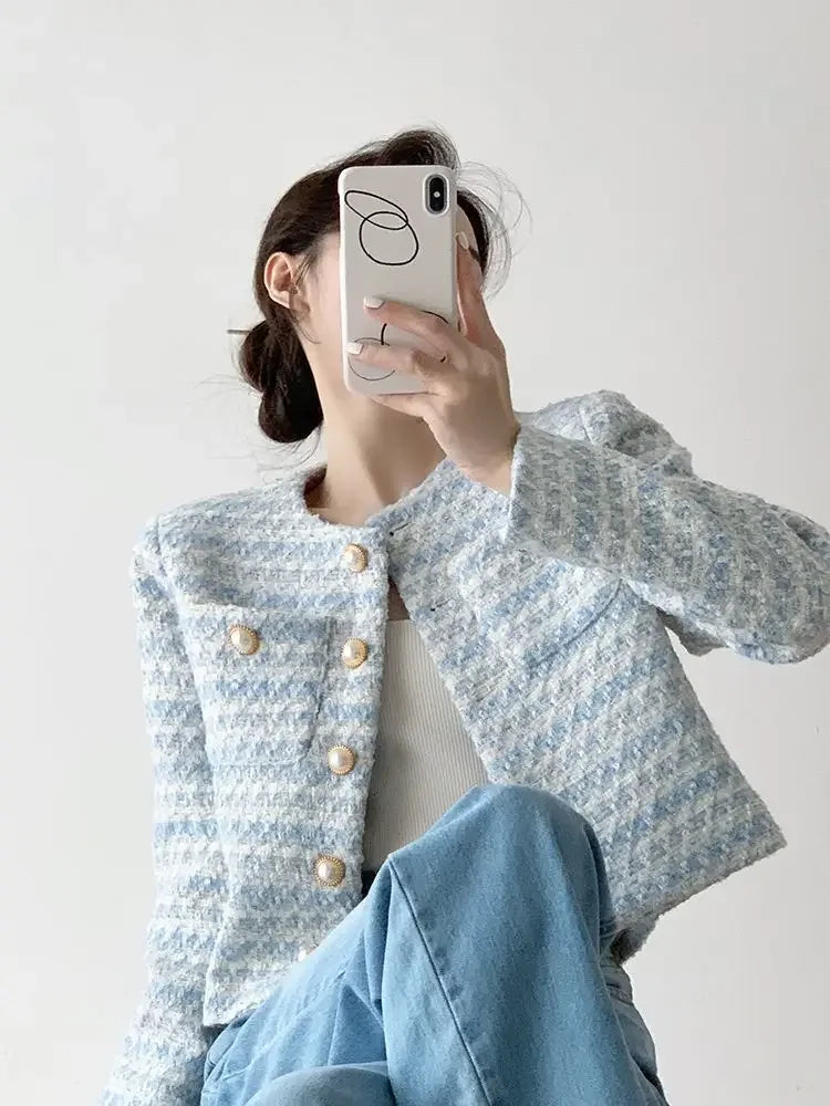 Bella | Tweed Cardigan Short Coat