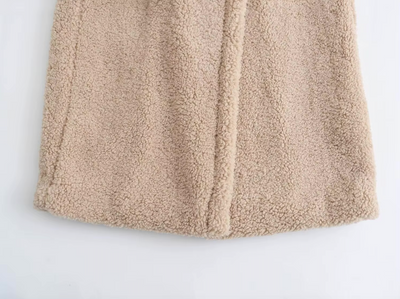 Ellie | Long Fleece Wool-Blend Coat