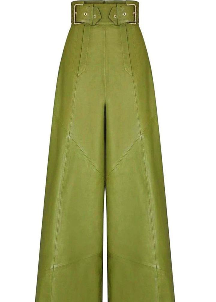 Bailey | High-Waisted Wide-Leg PU Leather Trousers