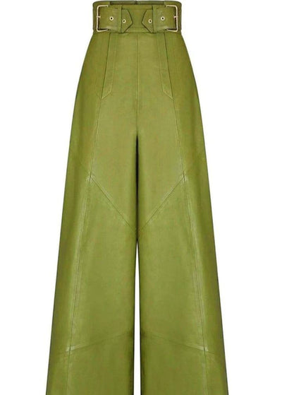 Bailey | High-Waisted Wide-Leg PU Leather Trousers