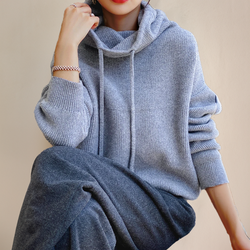 Helena | Cozy Knit Hoodie