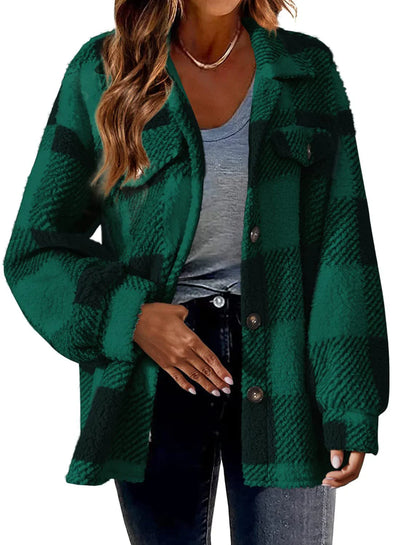 Sara™ | Plush Button-Up Jacket