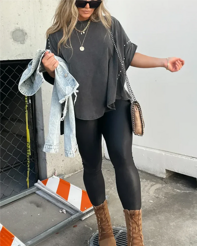 Stella | Oversized Studded Tee